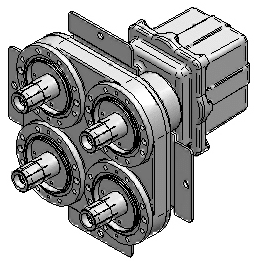 Coaxial 4-Port Motorized Switch 4-1/16″ EIA
