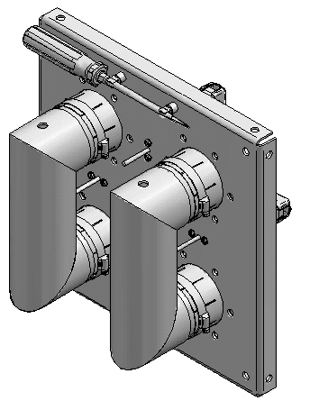 Coaxial 4-Port Patch Panel