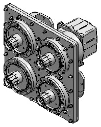 Coaxial 4-Port Motorized Switch 6-1/8″ EIA
