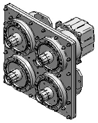 Coaxial 4-Port Motorized Switch 6-1/8″ EIA