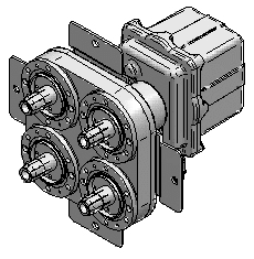 Coaxial 4-Port Motorized Switch 3-1/8″ EIA