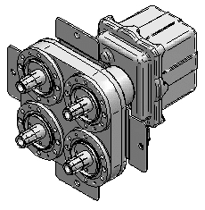 Coaxial 4-Port Motorized Switch 3-1/8″ EIA