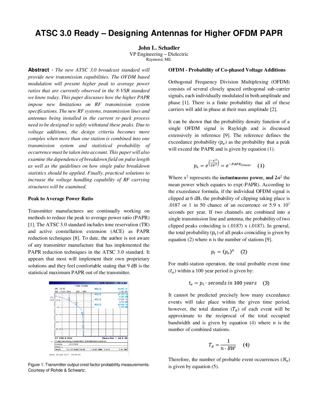 ATSC 3.0 Ready - Designing Antennas for Higher OFDM PAPR