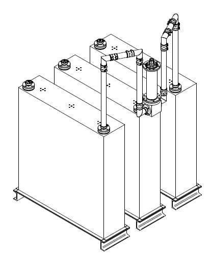 DFC-0800-3M-3 and DFC-0800-4M-3 Three Station Branch Combiner