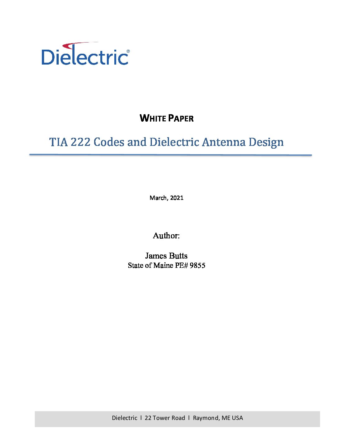 TIA 222 Codes and Dielectric Antenna Design