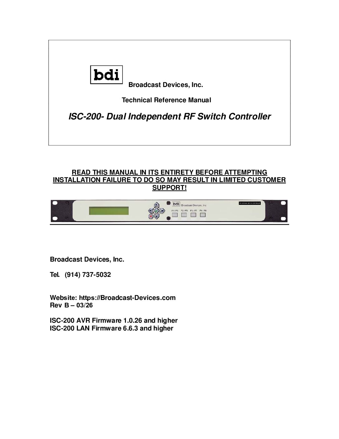 Dual Switch Controller - BDI 200